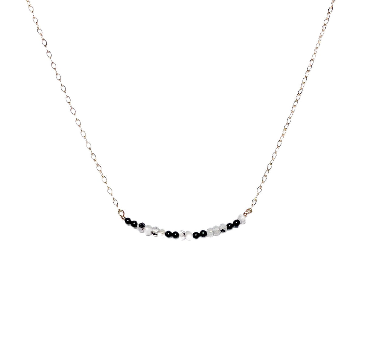 Morse Code Dainty Stone Necklace // Brave by ETHICGOODS