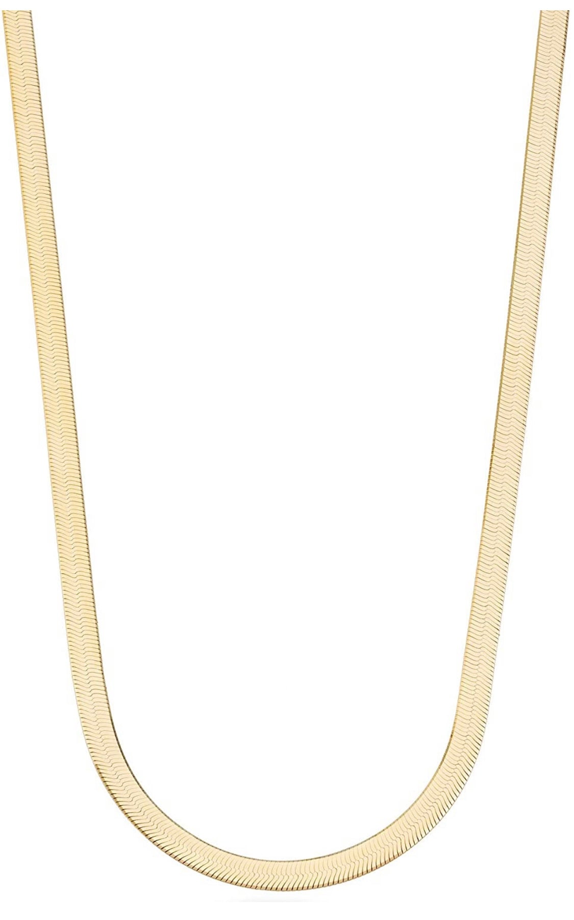 Solid Sterling Silver Yellow Gold Flashed Herringbone Necklace - 3 Lengths by Donatello Gian