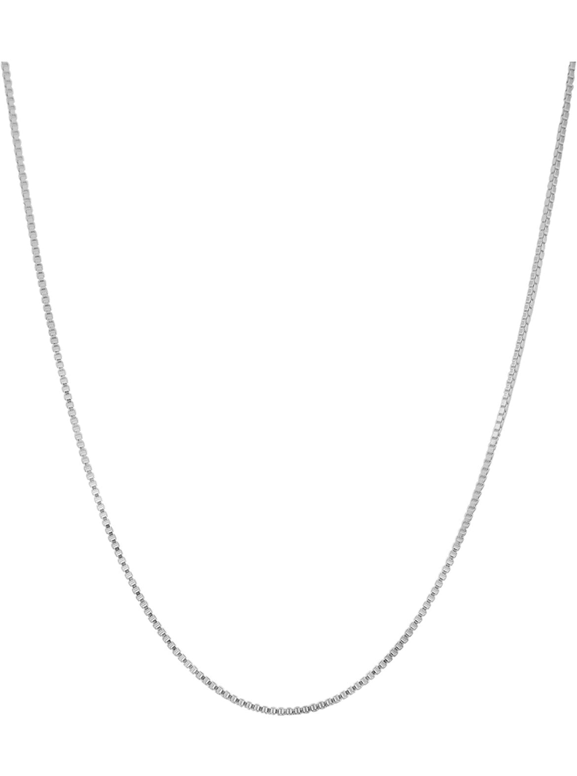 Donatello Gian Solid Sterling Silver Thin Box Chain Pendant Necklace - 5 Lengths by Donatello Gian