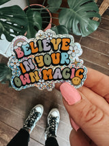 Believe In Your Own Magic Glitter Sticker by Quirky Crate