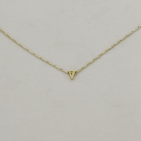 Tiny Initial Necklace by Jonesy Wood