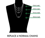 Solid 925 Sterling Silver Adjustable Chain Necklaces - 3 Style Options by Donatello Gian