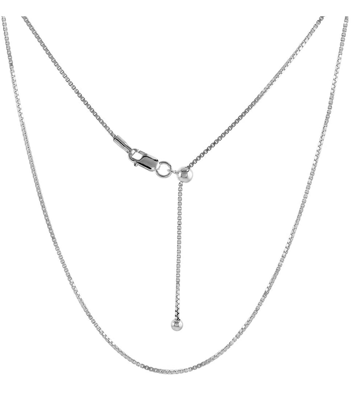 Solid 925 Sterling Silver Adjustable Chain Necklaces - 3 Style Options by Donatello Gian