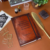 Instinct Is A Marvelous Thing Agatha Christie Quote Leather Journal - 7x5 by Soothi