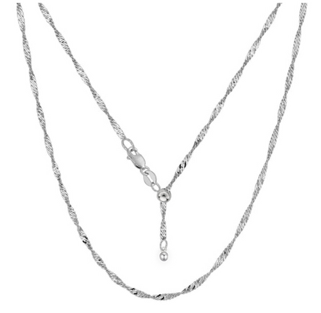 Solid 925 Sterling Silver Adjustable Chain Necklaces - 3 Style Options by Donatello Gian