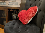 DaDa Bedding Hand-Made Luxury Romantic Valentine Heart Shaped Red Throw Pillow - 16” x 14” by DaDa Bedding Collection