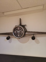 Wall clock - Metal Medium  Vintage Fighter Jet Wall Clock by Peterson Housewares & Artwares