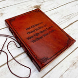 Not All Storms Come To Disrupt Quote Leather Journal - 8x6 Size by Soothi