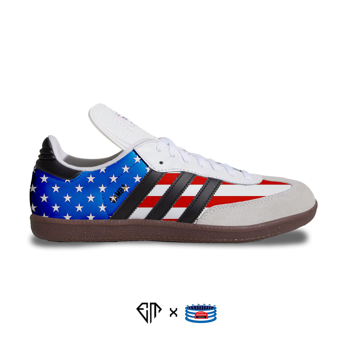 "Stars N' Stripes" Adidas Samba Classic Shoes by Stadium Custom Kicks