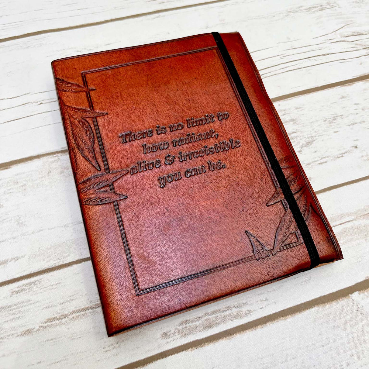 No Limit Quote Leather Journal - 8x6 Size by Soothi