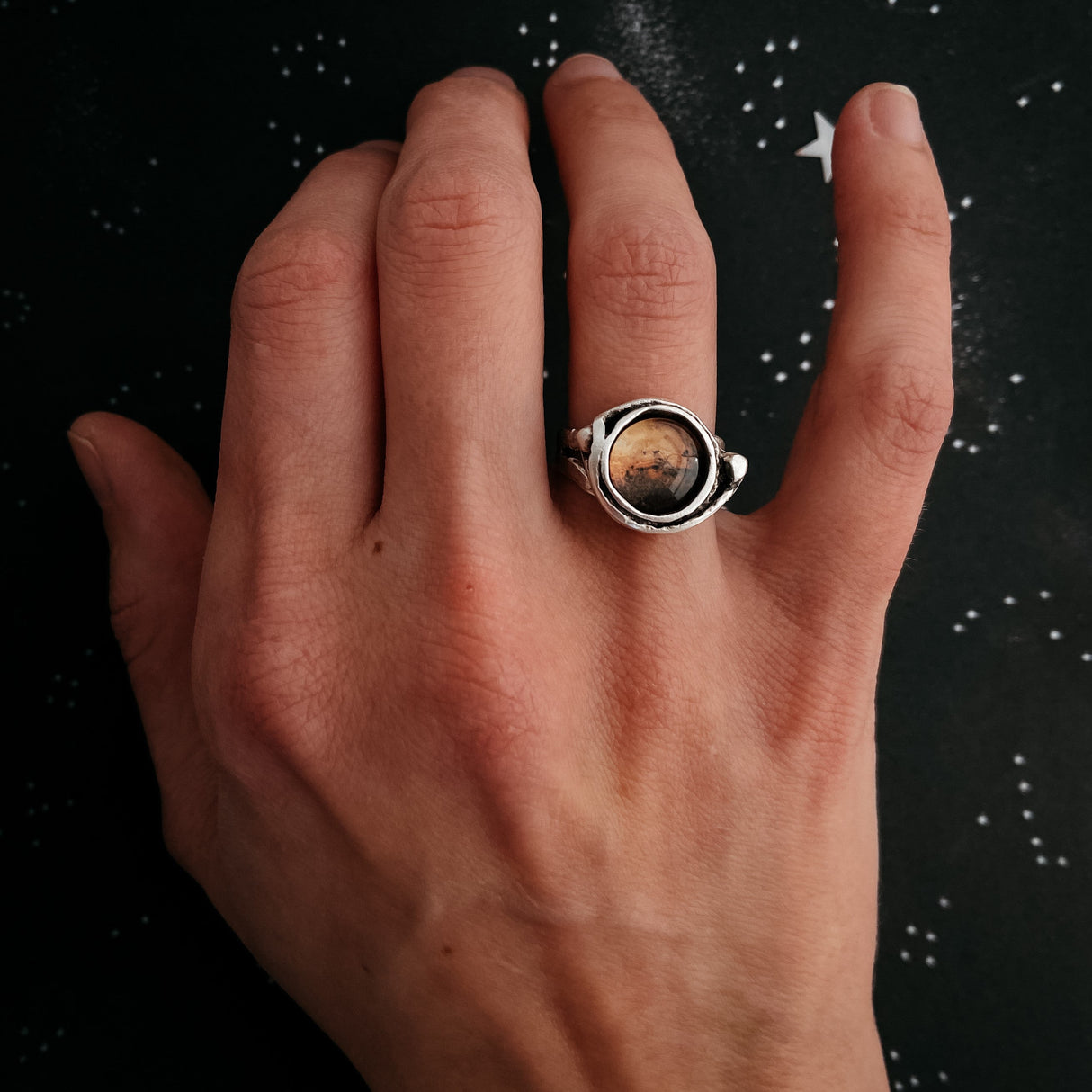 Mars and Moons Ring by Yugen Handmade