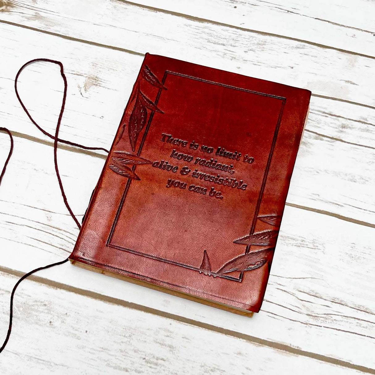 No Limit Quote Leather Journal - 8x6 Size by Soothi