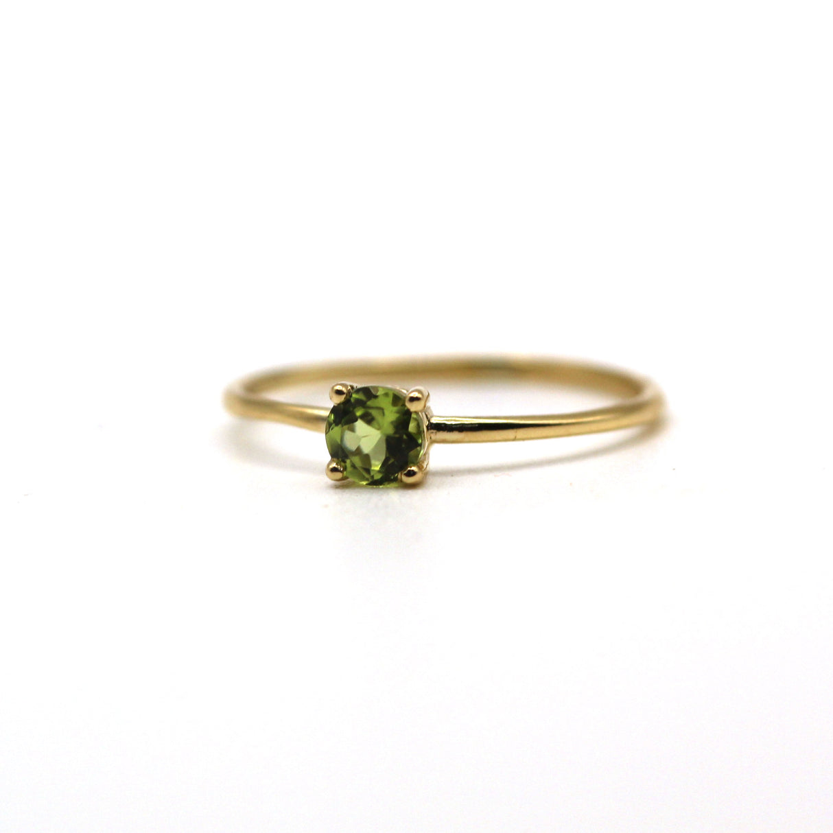 14k August Peridot Birthstone Gold Ring by VicStoneNYC Fine Jewelry