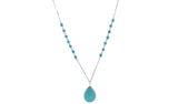 925 Sterling Silver Genuine Turquoise Necklace by Donatello Gian