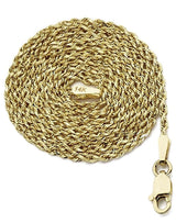 Italian 14K Yellow Gold 1.5MM Diamond Cut Rope Chain 16-24 Inch by Donatello Gian