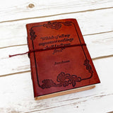 Important Nothings Jane Austen Quote Leather Journal - 7x5 by Soothi