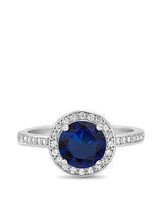 Created Sapphire Halo Ring by Donatello Gian