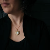 Lunar Witch Necklace - Rainbow Moonstone Pendant by Yugen Handmade