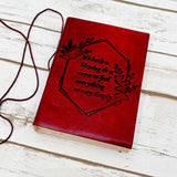 Feel Deeply Quote Leather Journal - 7x5 by Soothi