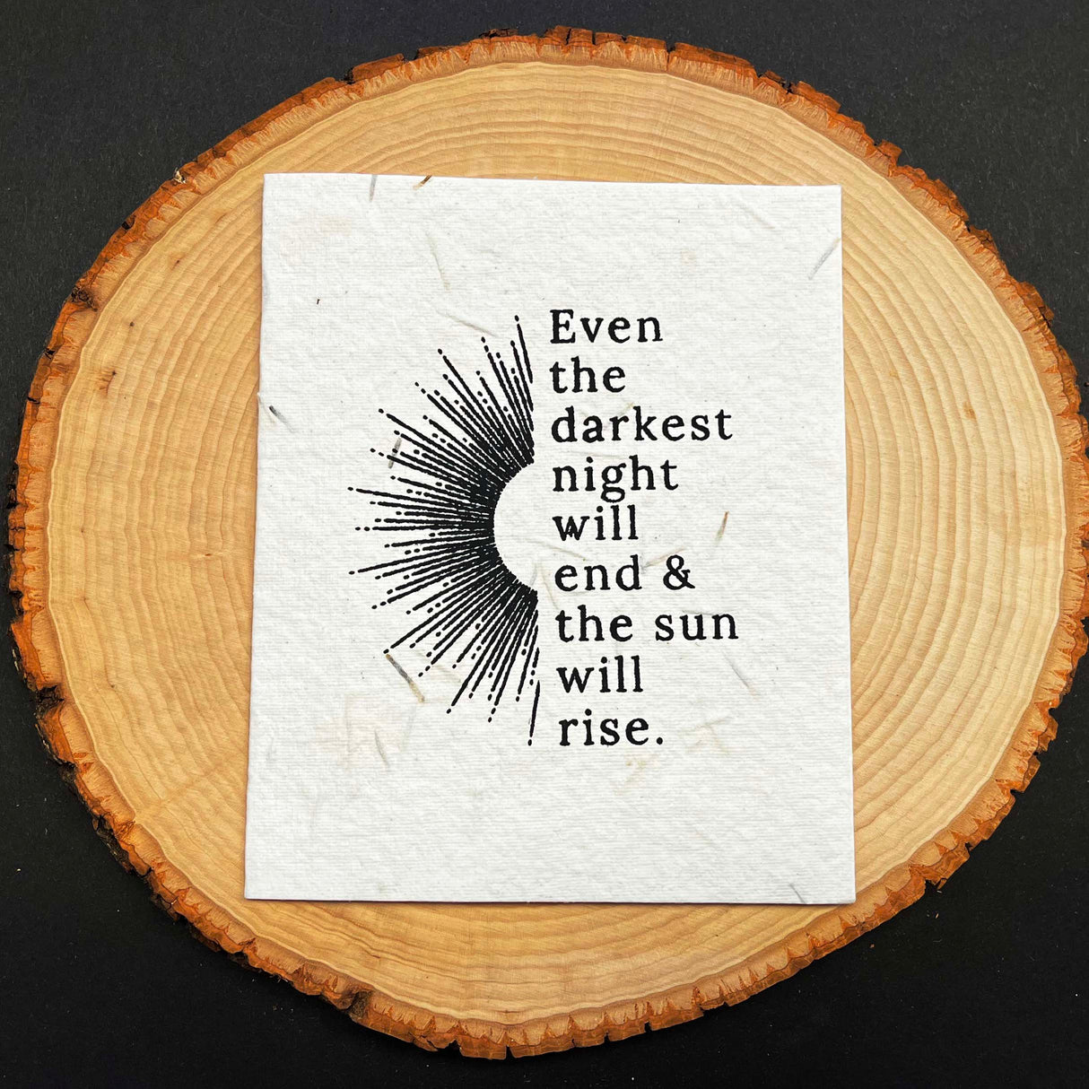 Seed Paper Plantable Card - The Sun Will Rise by Soothi