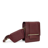 Paloma Box Bag + Celeste Wallet in Wine by Naissant NYC