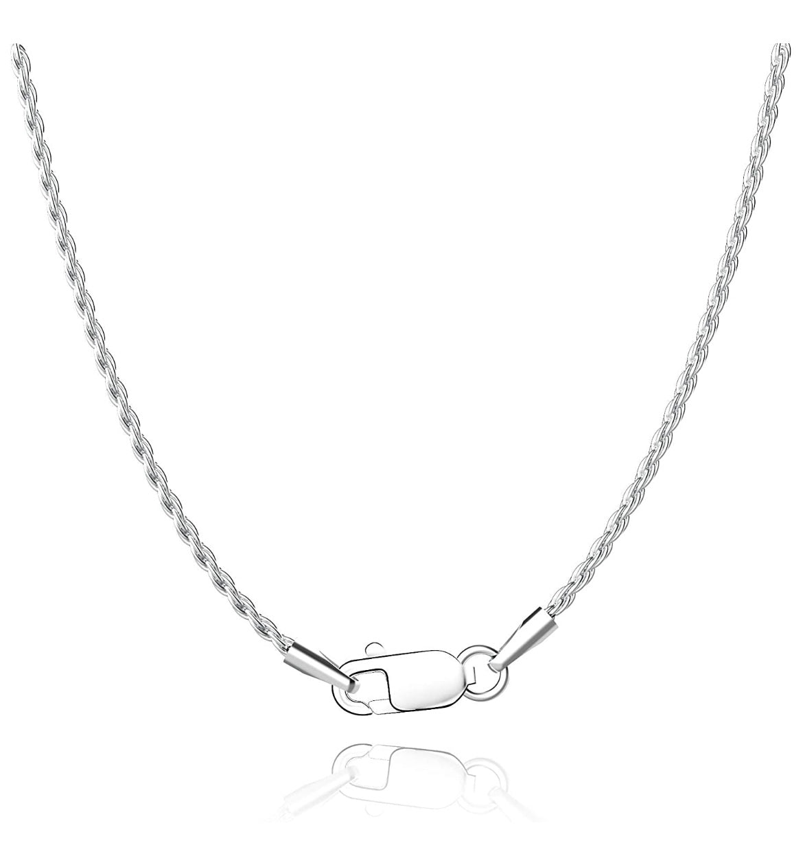 Solid Sterling Silver Rope Chain Choker Necklace - 3 Length Options by Donatello Gian