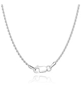 Solid Sterling Silver Rope Chain Choker Necklace - 3 Length Options by Donatello Gian