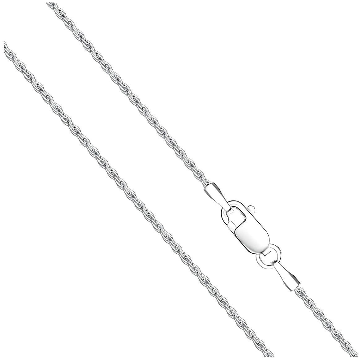 Solid Sterling Silver Rope Chain Choker Necklace - 3 Length Options by Donatello Gian