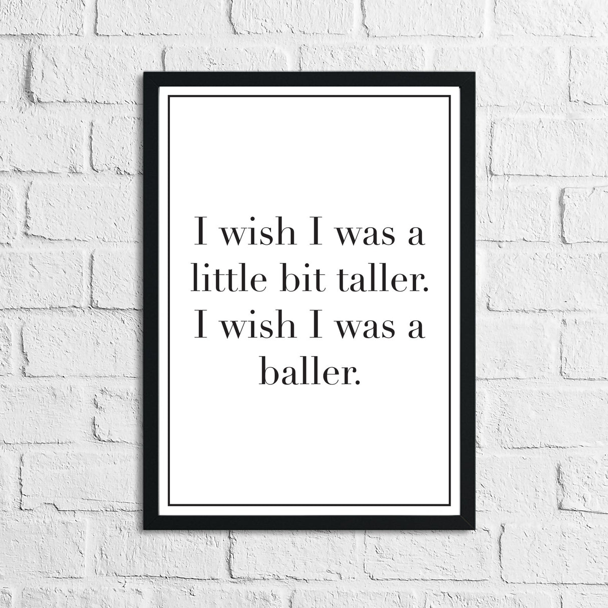 Wish I Was Taller Children's Room Quote Wall Decor Print by WinsterCreations™ Official Store