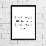 Wish I Was Taller Children's Room Quote Wall Decor Print by WinsterCreations™ Official Store