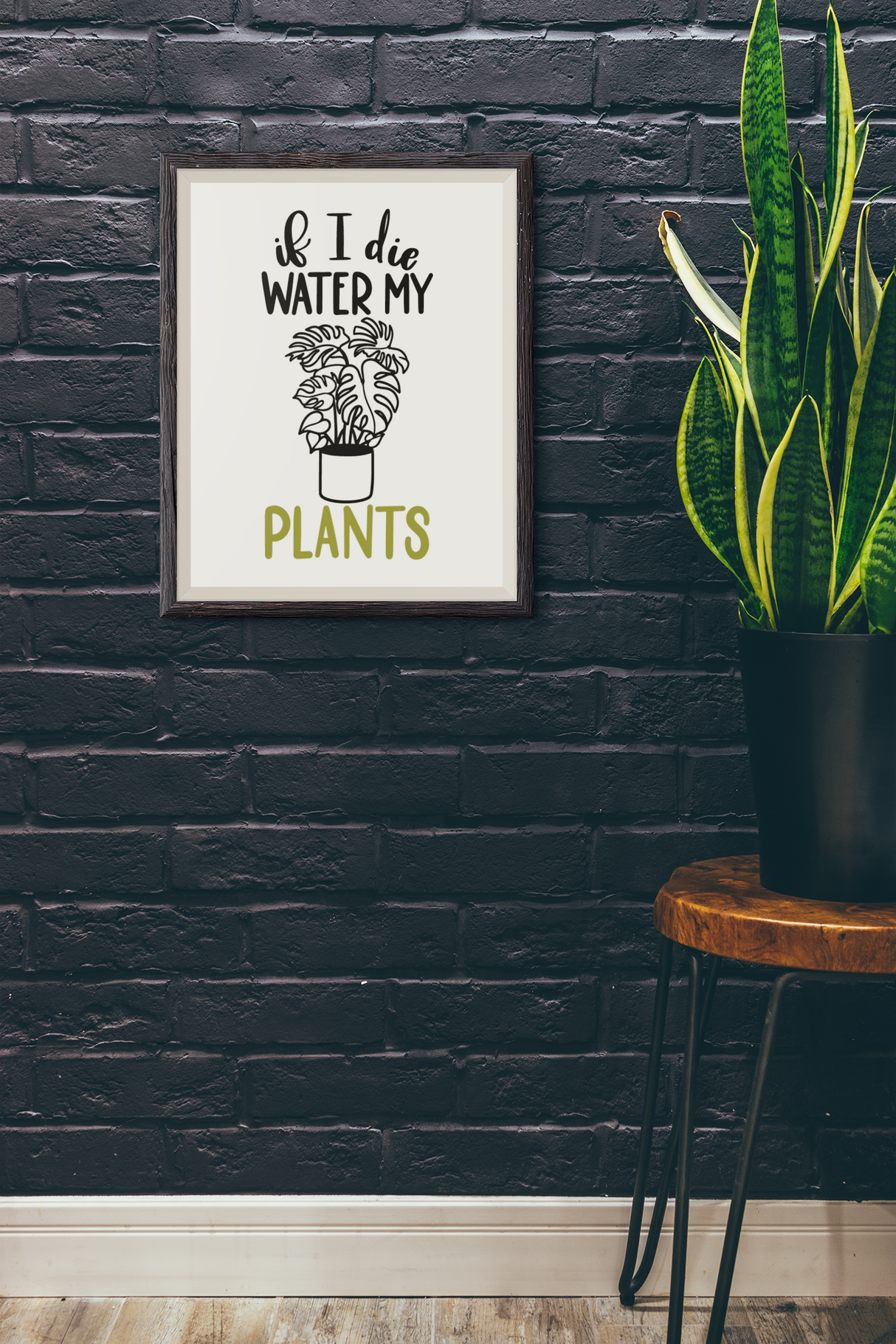 If I Die Water My Plants Plant Obsessed Humorous Home Wall Decor Print by WinsterCreations™ Official Store