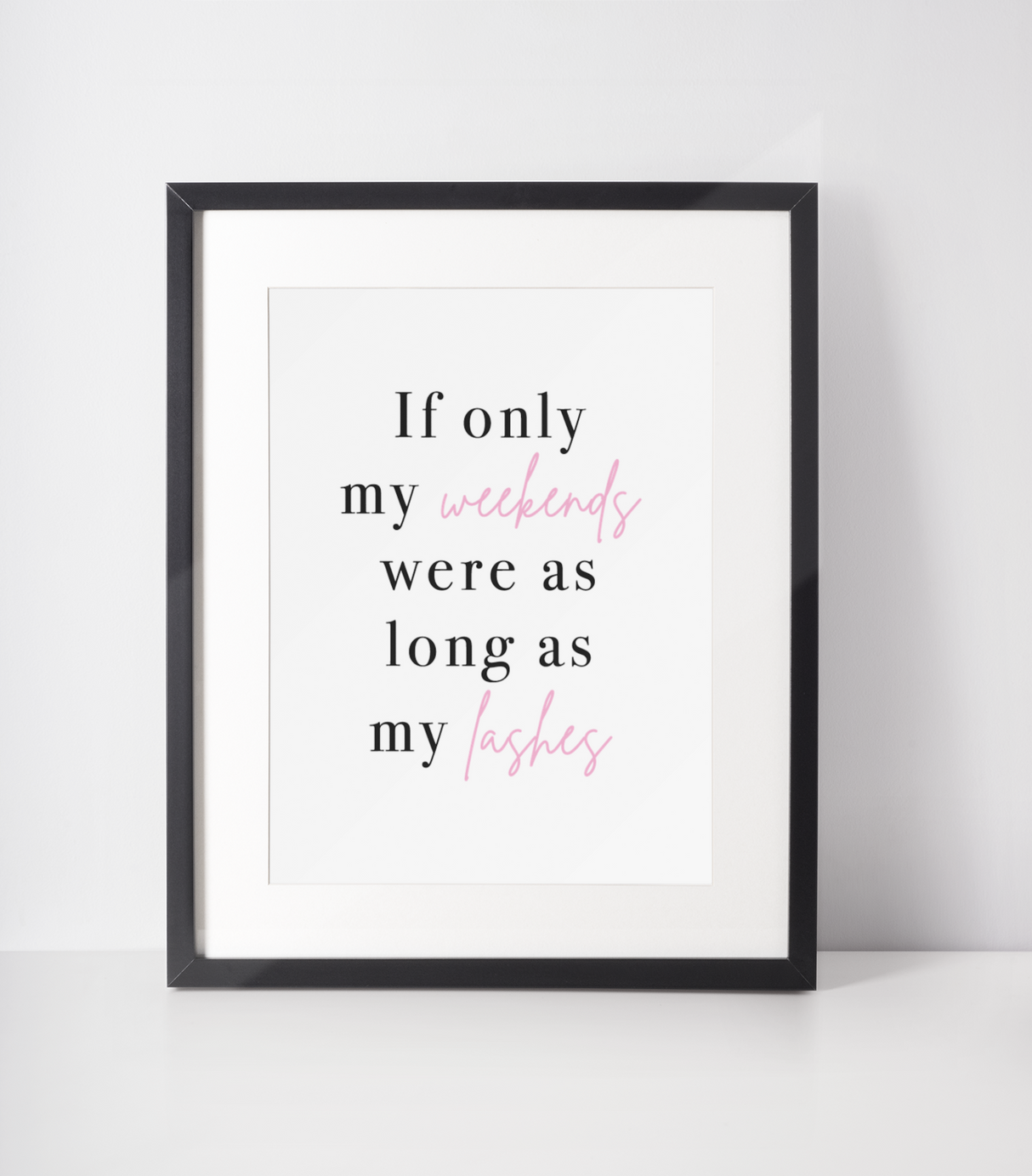 If Only My Weekends Dressing Room Simple Wall Decor Print by WinsterCreations™ Official Store