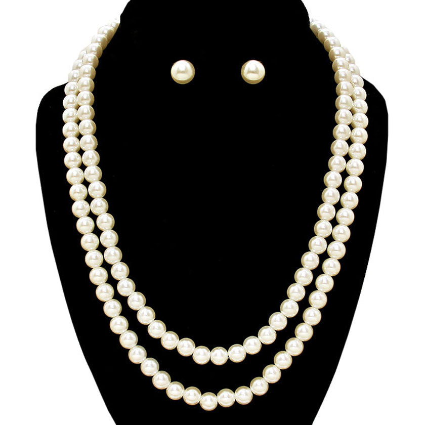 Pearl Necklaces with Matching Earrings by Madeline Love