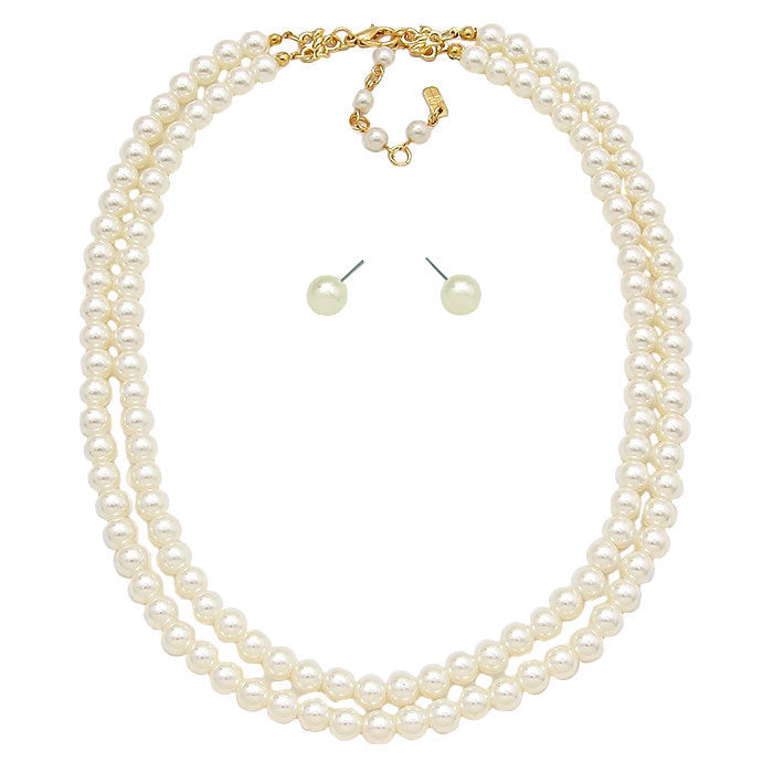 Pearl Necklaces with Matching Earrings by Madeline Love