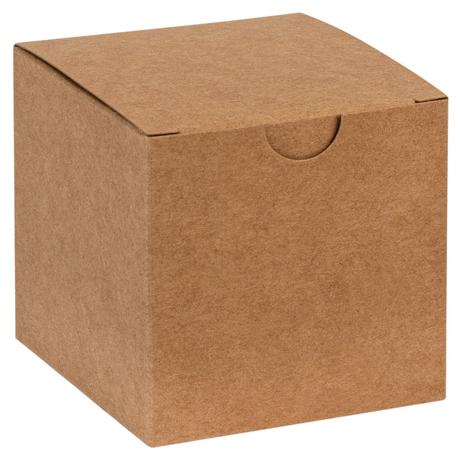 Cube Kraft Gift Tuck Top Boxes 36 Pack 3X3X3 by Hammont