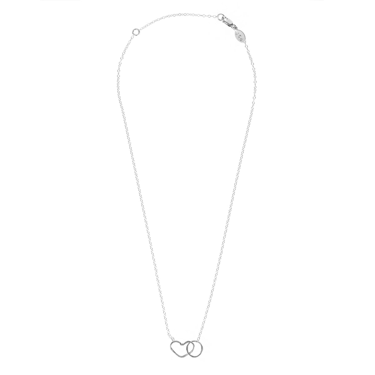 Namaste Necklace - Heart and Circle Infinity Necklace by Jennifer Cervelli Jewelry