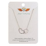 Namaste Necklace - Heart and Circle Infinity Necklace by Jennifer Cervelli Jewelry