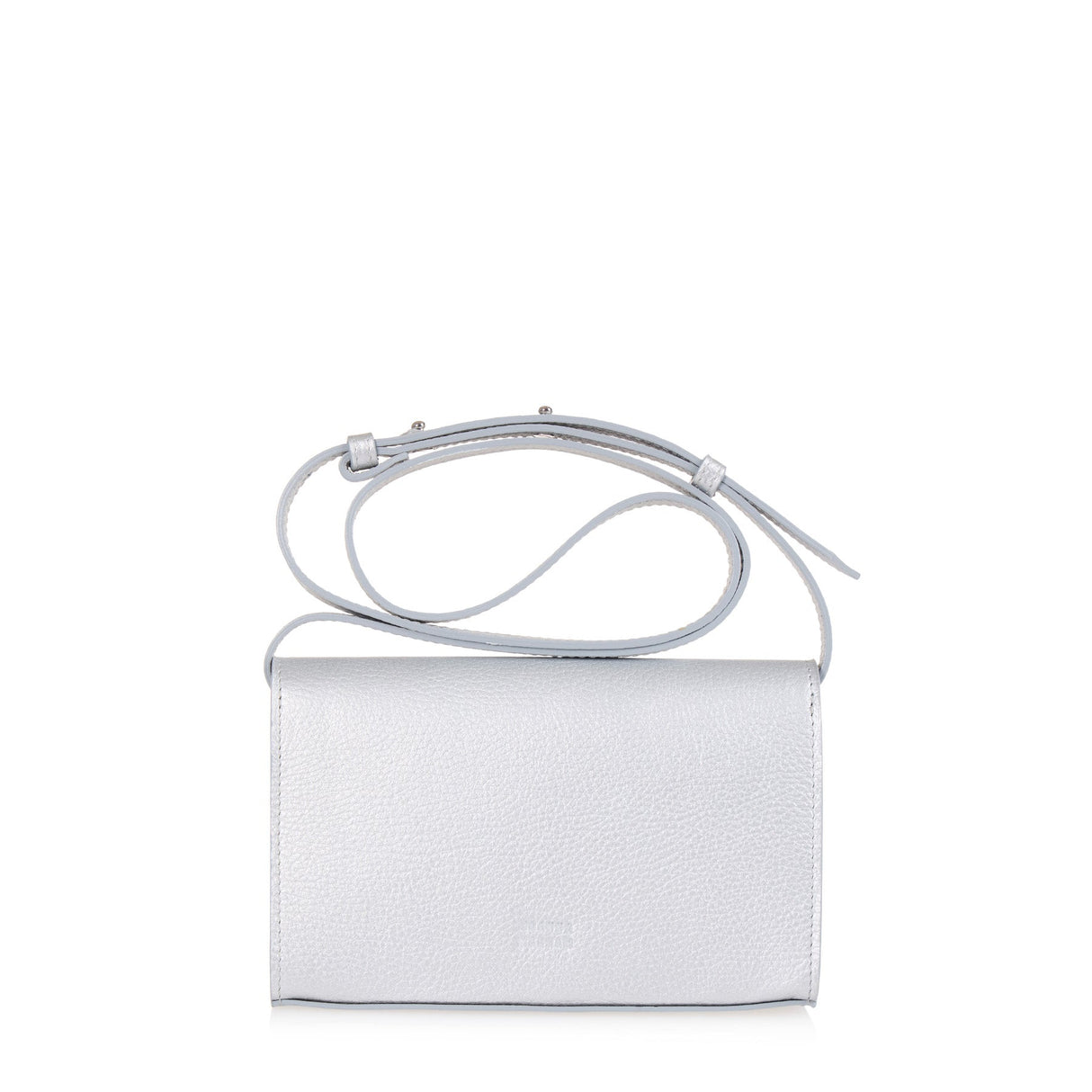 The Runthrough Mini (Silver Pebbled Leather) by JOANNA MAXHAM