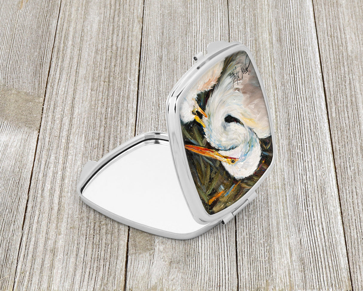 White Egret Compact Mirror JMK1227SCM by Caroline's Treasures