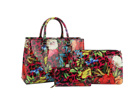 Fashion Leo Flower Satchel Set with wallet by hfstylish