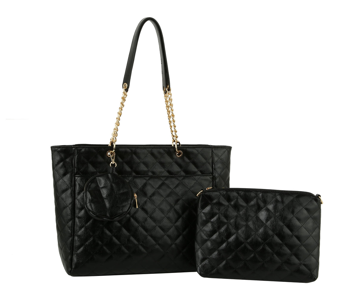 Fashion Quilted Three pieces Set Large Tote by hfstylish