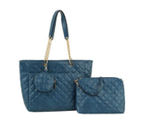 Fashion Quilted Three pieces Set Large Tote by hfstylish