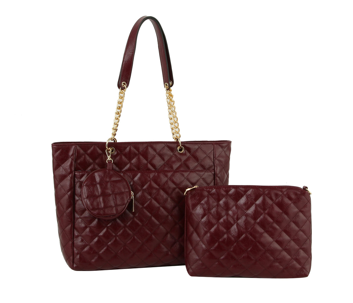 Fashion Quilted Three pieces Set Large Tote by hfstylish