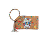 Fashion Calavera Skull Printed Wristlet Clutch by hfstylish