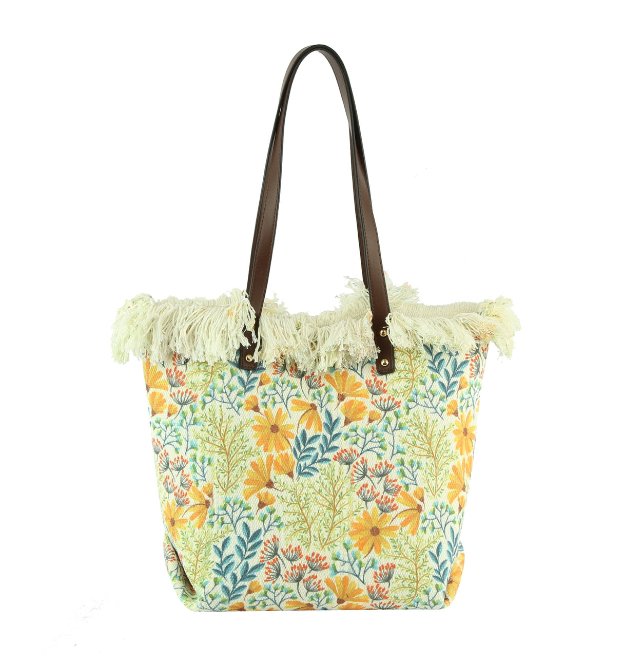 FLOWER LEAF PATTERN STRAW TOTE BAG FOR VACATION by hfstylish