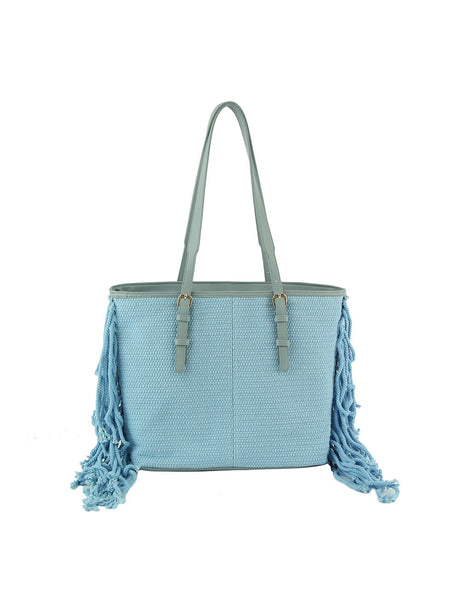 Corve texture fringe tote by hfstylish