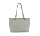 Quited tote with Loop knot detailed handle by hfstylish