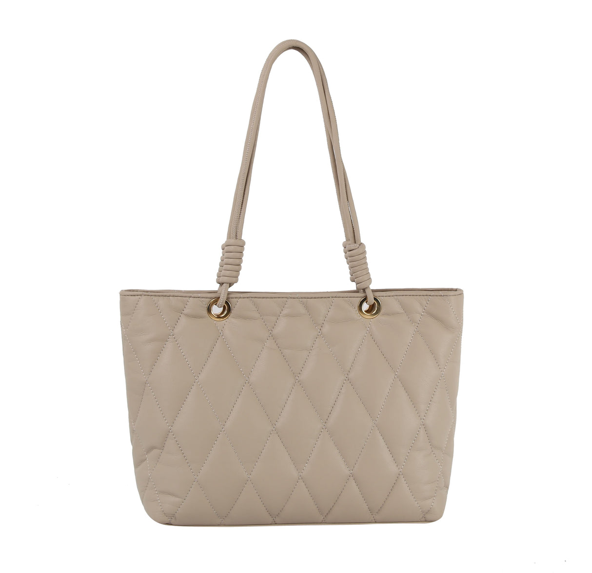 Quited tote with Loop knot detailed handle by hfstylish