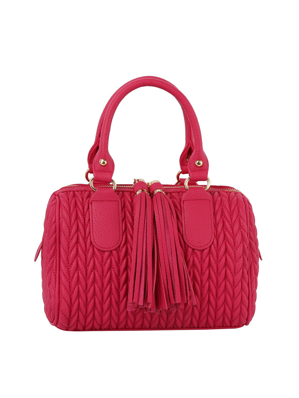 Braided satchel with tassel by hfstylish