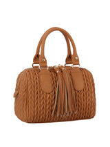 Braided satchel with tassel by hfstylish